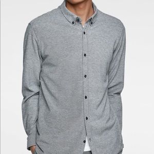 ZARA Grey Slim Fit Button Up